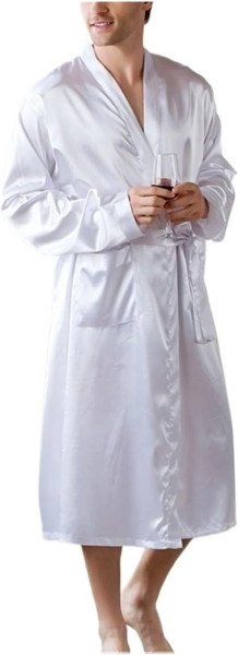 Bata de Hombre color Blanco